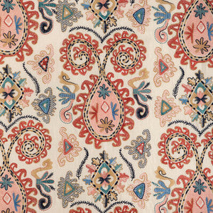 Lavali Emb Coral/Sky 8023117.195.0 By Brunschwig & Fils Designer Fabric