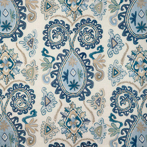 Lavali Emb Blue/Sky 8023117.55.0 By Brunschwig & Fils Designer Fabric