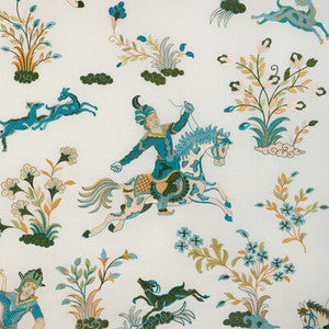 Nayan Emb Aqua/Leaf 8023120.353.0 By Brunschwig & Fils Designer Fabric