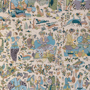 Shalimar Print Aqua/Leaf 8024100.153.0 By Brunschwig & Fils Designer Fabric