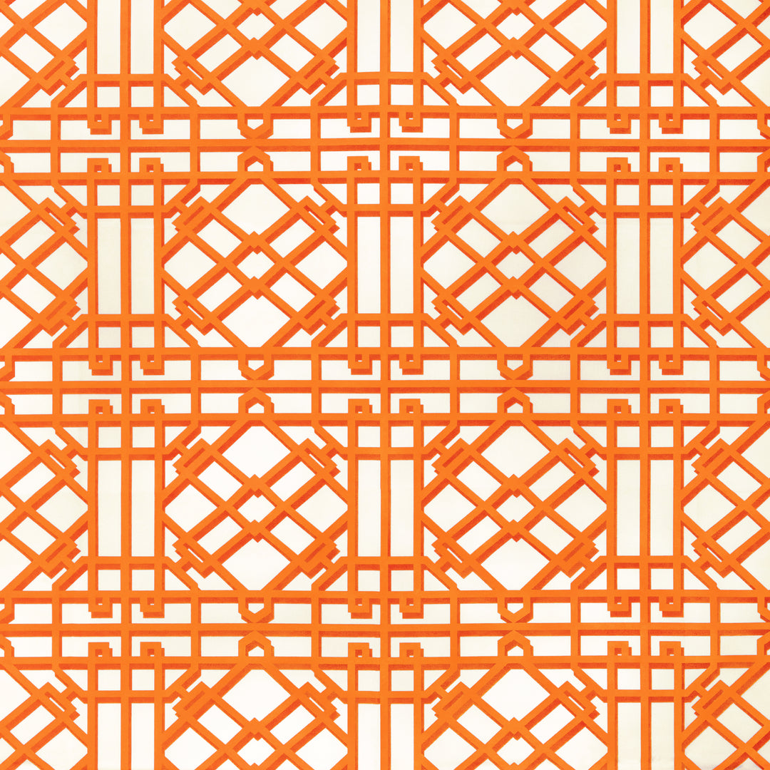 Pavilion Trellis - Orange 8024122.12.0 by Brunschwig & Fils Designer Fabric