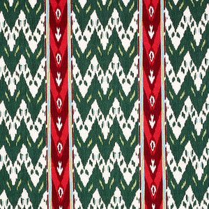 Samar Ikat Velvet Green 80241 by Schumacher Designer Fabric
