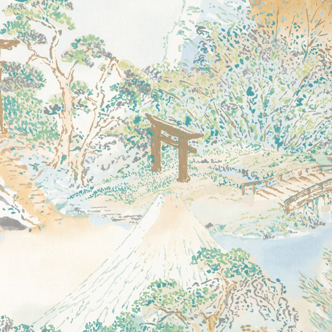 Meiji Print - Aqua 8025117.135.0 by Brunschwig & Fils Designer Fabric