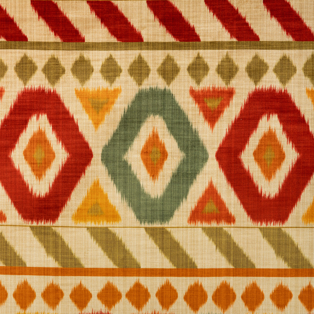 Uzbek Velvet - Green/Red 8025124.319.0 by Brunschwig & Fils Designer Fabric