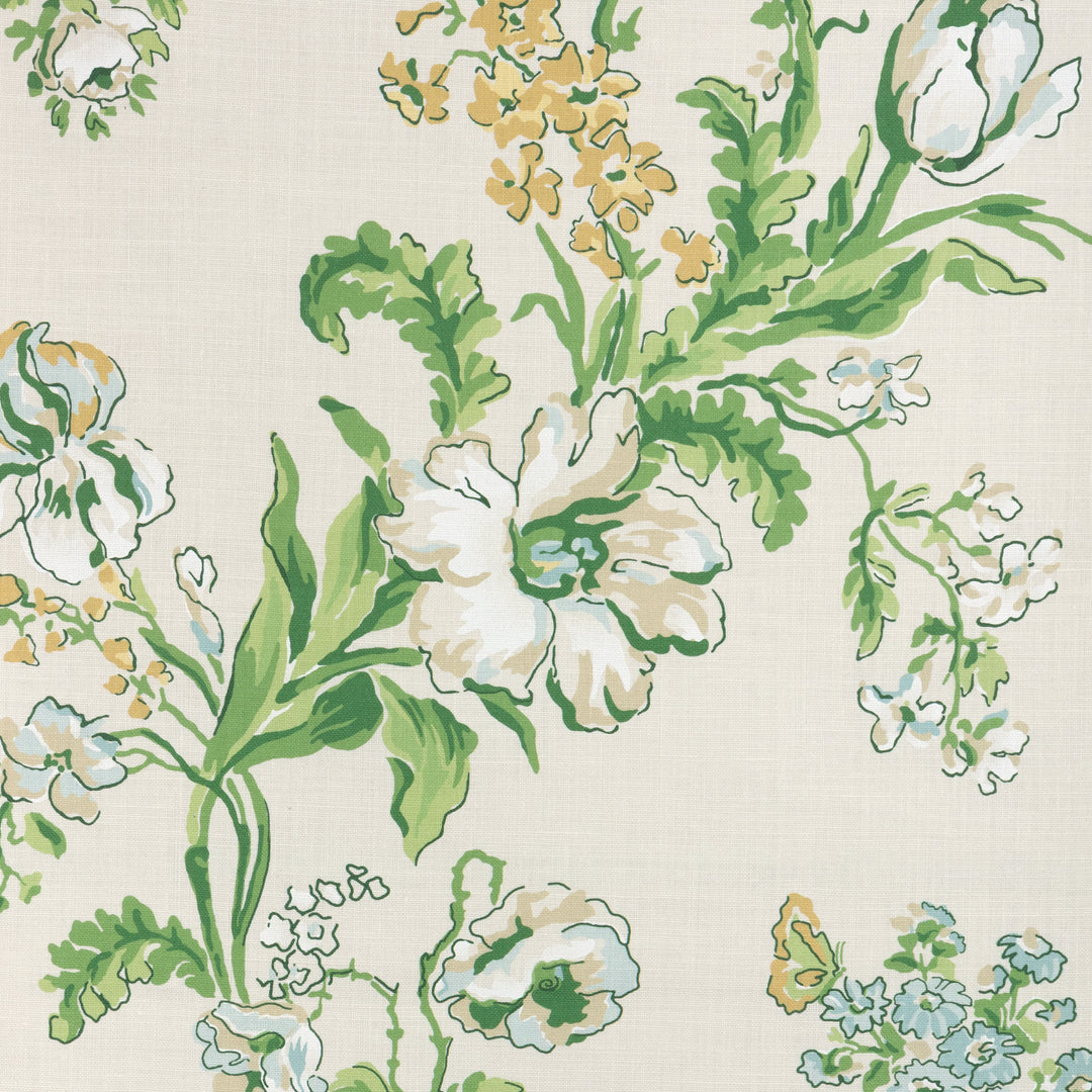Maintenon Print - Vert/Soleil 8025127.340.0 by Brunschwig & Fils Designer Fabric