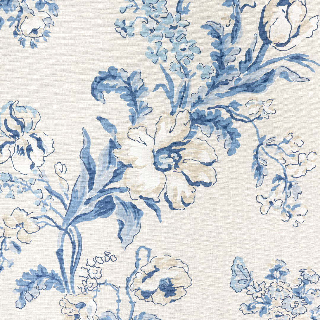 Maintenon Print - Blue 8025127.55.0 by Brunschwig & Fils Designer Fabric