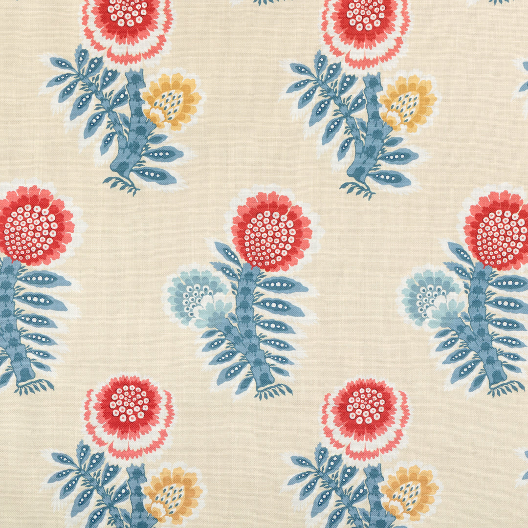 Kumaly Print - Red/Blue 8025132.195.0 by Brunschwig & Fils Designer Fabric