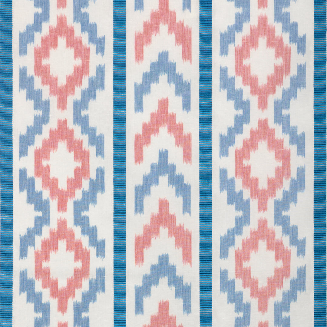 Sarlat Warp Print - Red/Blue 8025135.195.0 by Brunschwig & Fils Designer Fabric