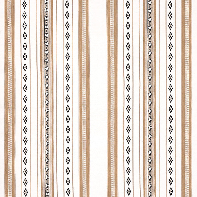 Dakota Stripe Neutral 80270 by Schumacher Designer Fabric WORLD VIEW II COTTON 87% POLYESTER 13% INDIA </p><p>Repeat: Horizontal: 17 5/8" (45CM) and Vertical: 2" (5CM) 53 - Swanky Fabrics -