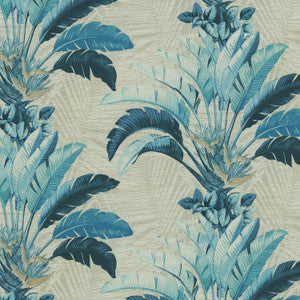 Tbo Banana Leaves Azul 802721 by Tommy Bahama Home Designer Fabric