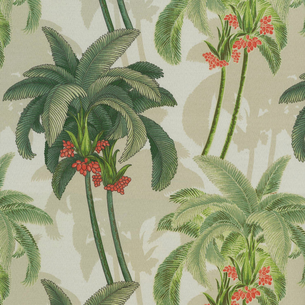 Tbo Shadow Palms Aloe 802760 by Tommy Bahama Home Designer Fabric 100% Polyester Pakistan 33000 Horizontal: 13.5 and Vertical: 12.6 54 - Swanky Fabrics -