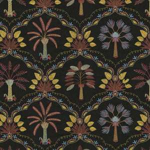 Daintree Emb Noir 802912 by Tommy Bahama Home Designer Fabric