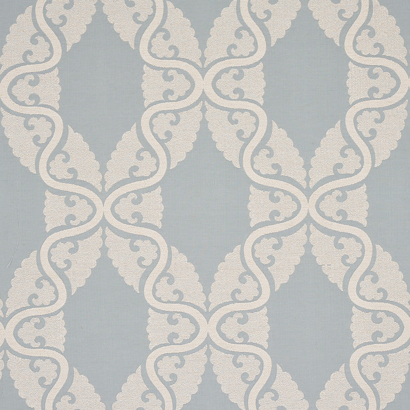 Siljan Sky 80311 by Schumacher Fabric Schumacher Fabric Siljan Sky 80311Fabric COTTON 60% INDIA </p><p>Repeat: H: HORZ. 13 1/2" (35CM), V: VERT. 17 1/3" (44CM) 54 - Fabric Carolina -
