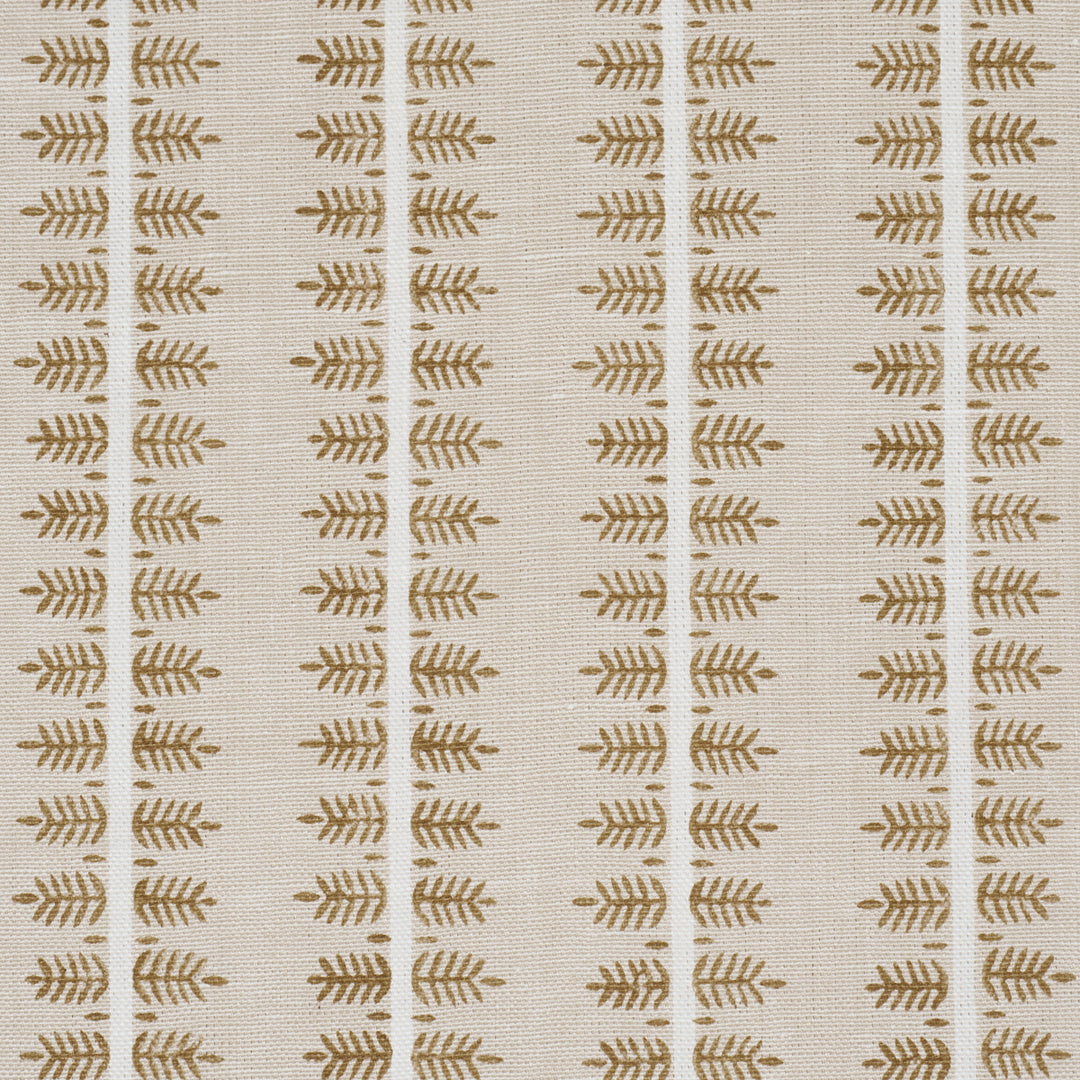 Alva Hand Block Print Ochre 80525 by Schumacher Designer Fabric