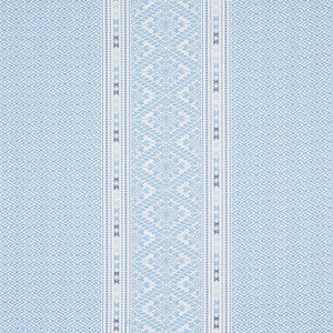 Ruiz Jacquard Sky 80611 by Schumacher Designer Fabric