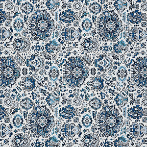 Pallay Epingle Porcelain On Ivory 80622 by Schumacher Designer Fabric