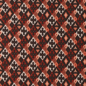 Sasha Diamond Ikat Terracotta 80660 by Schumacher Designer Fabric