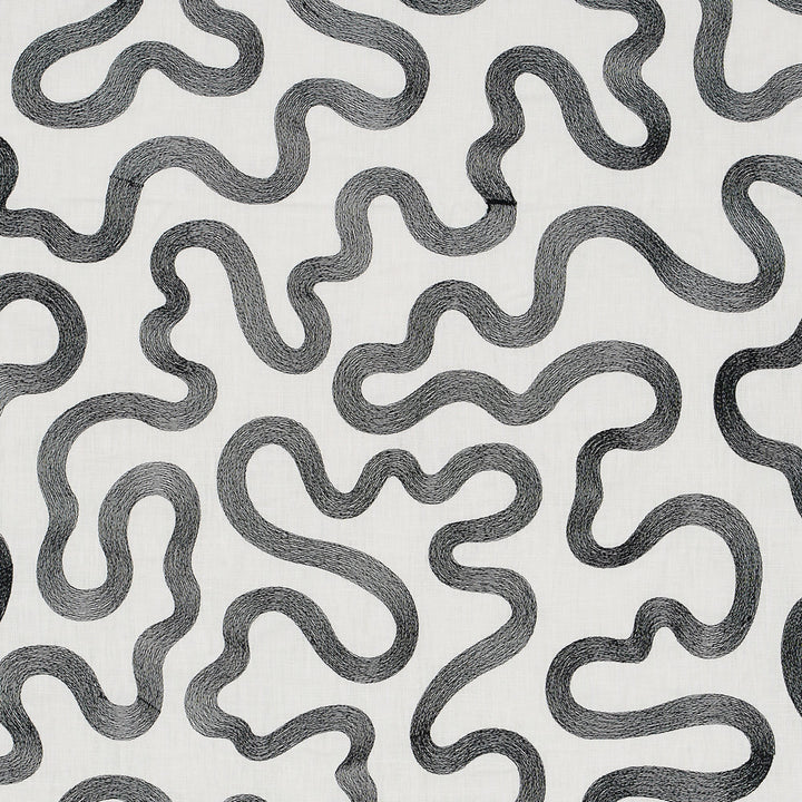 Riley Embroidery Black On Ivory 80791 by Schumacher Fabric Schumacher Fabric Riley Embroidery Black On Ivory 80791Fabric LINEN 90% INDIA </p><p>Repeat: H: , V: 52" (132CM) - Fabric Carolina -