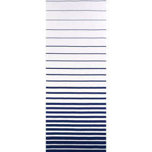 Ribbon Applique Navy On Ivory 81141 by Schumacher Designer Fabric