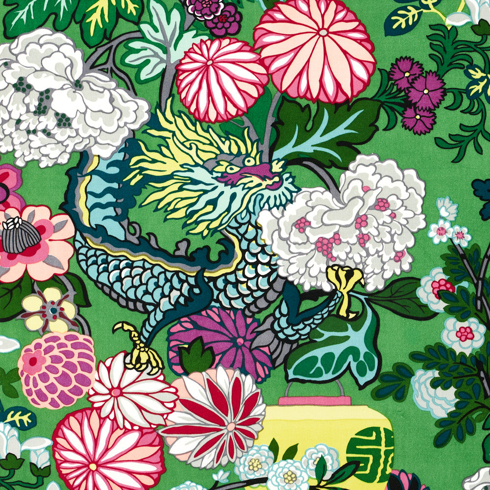 Chiang Mai Dragon Velvet Jade 81171 by Schumacher Fabric Schumacher Fabric Chiang Mai Dragon Velvet Jade 81171Fabric COTTON 88% UNITED KINGDOM </p><p>Repeat: H: , V: VERT. 48" (122CM) 54" (137CM) - Fabric Carolina -