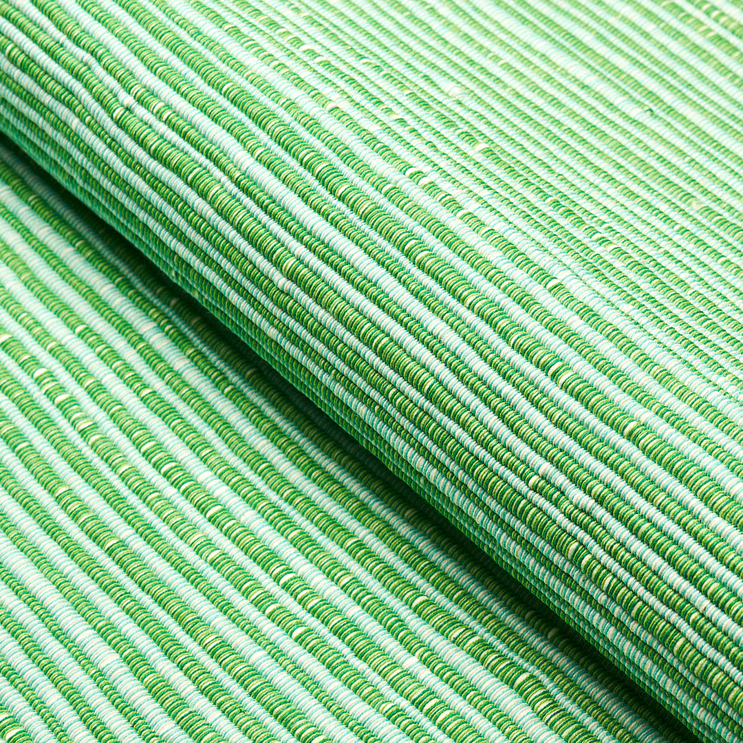Zeta Handwoven Texture Green 81371 by Schumacher Designer Fabric