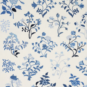 Raleigh Embroidery Cornflower 81431 by Schumacher Designer Fabric