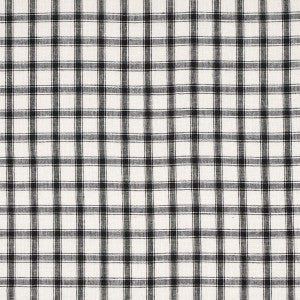 Crawford Linen Check Basalt 81452 by Schumacher Designer Fabric