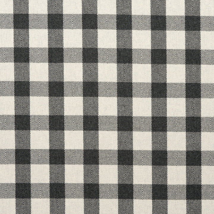 Galt Wool Check Charcoal 81612 by Schumacher Fabric Schumacher Fabric Galt Wool Check Charcoal 81612Fabric WOOL 100% ITALY </p><p>Repeat: H: HORZ. 3 1/2" (9CM), V: VERT. 3 1/2" (9CM) 57" (145CM) - Fabric Carolina -