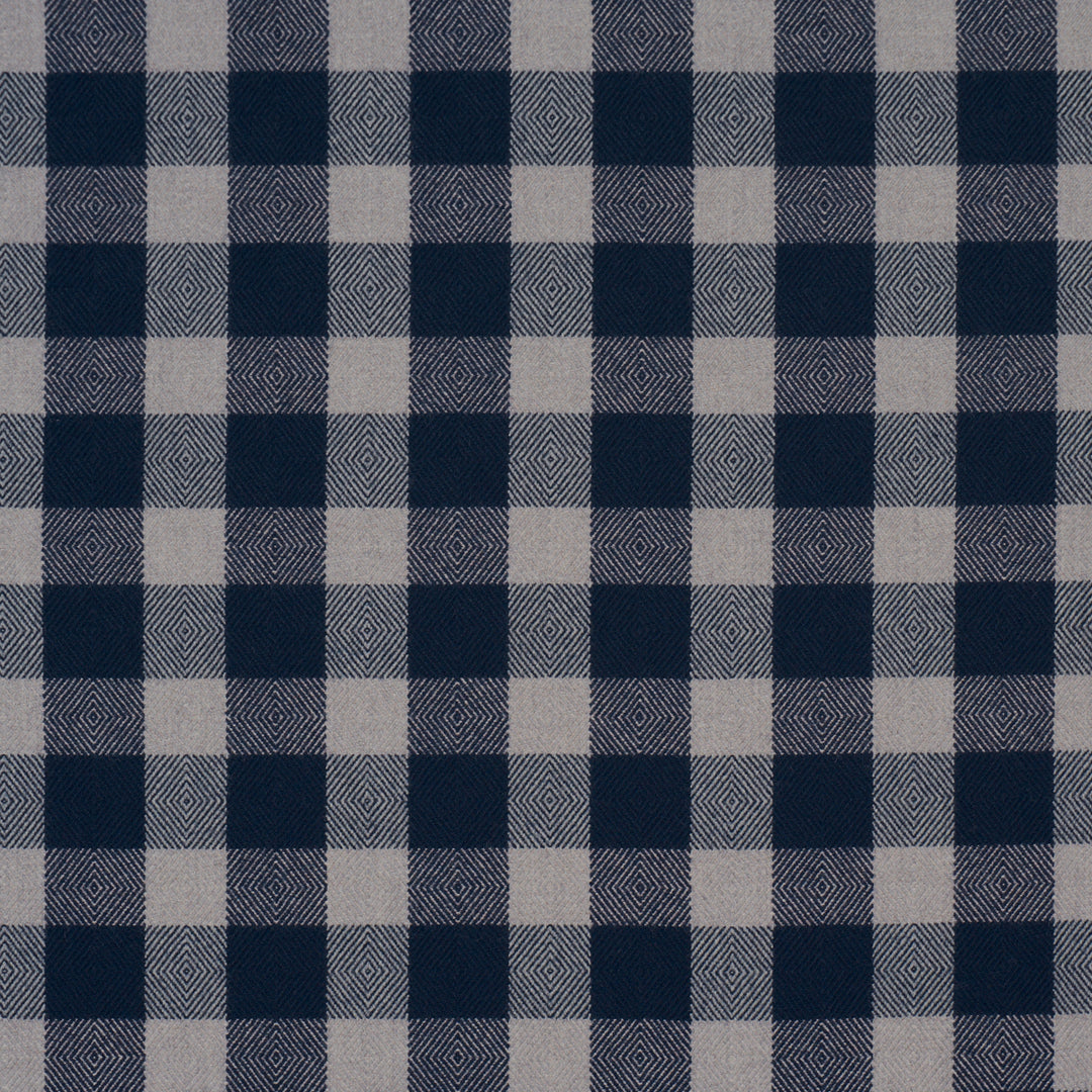 Galt Wool Check Indigo 81615 by Schumacher Designer Fabric