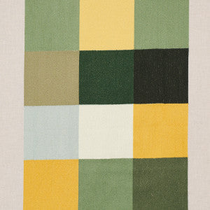 Embroidered Tile Green 81832 by Schumacher Designer Fabric