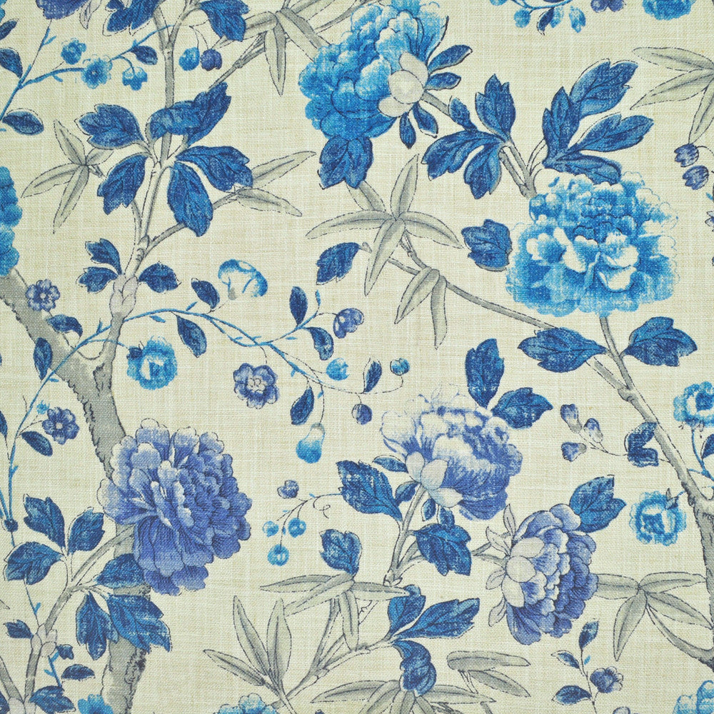 Flower Song Delft 3 by P Kaufmann Fabrics Designer Fabric