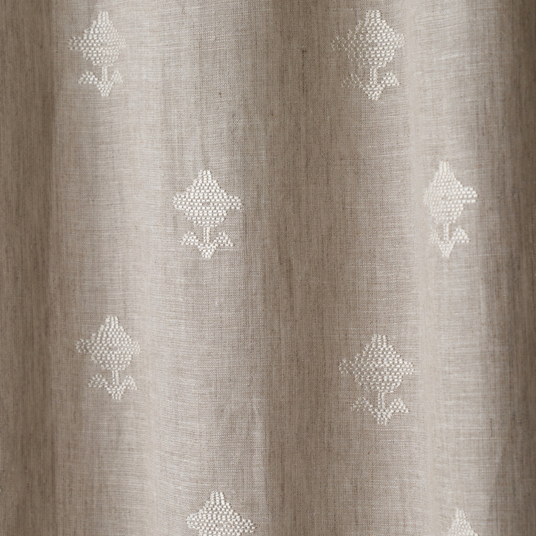 Rubia Sheer Natural 82552 by Schumacher Designer Fabric