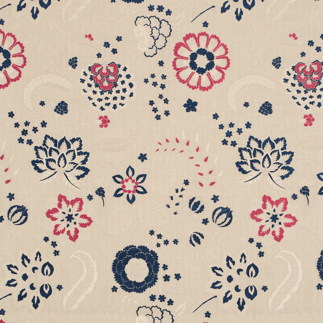 Alessia Floral Parchment 83130 by Schumacher Designer Fabric
