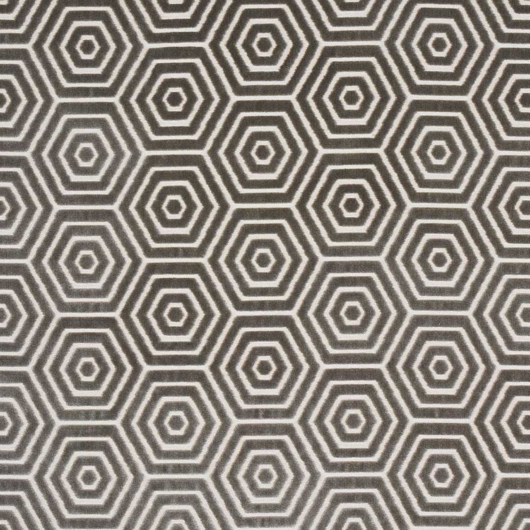 Bees Knees Cut Velvet Grey 83212 by Schumacher Designer Fabric