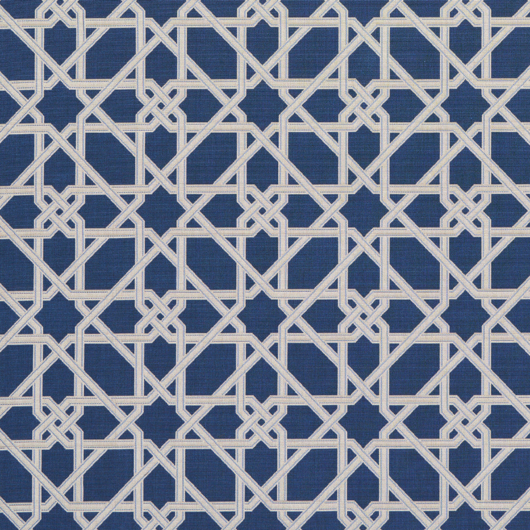 Le Maroc Épinglé Blue 83220 by Schumacher Designer Fabric
