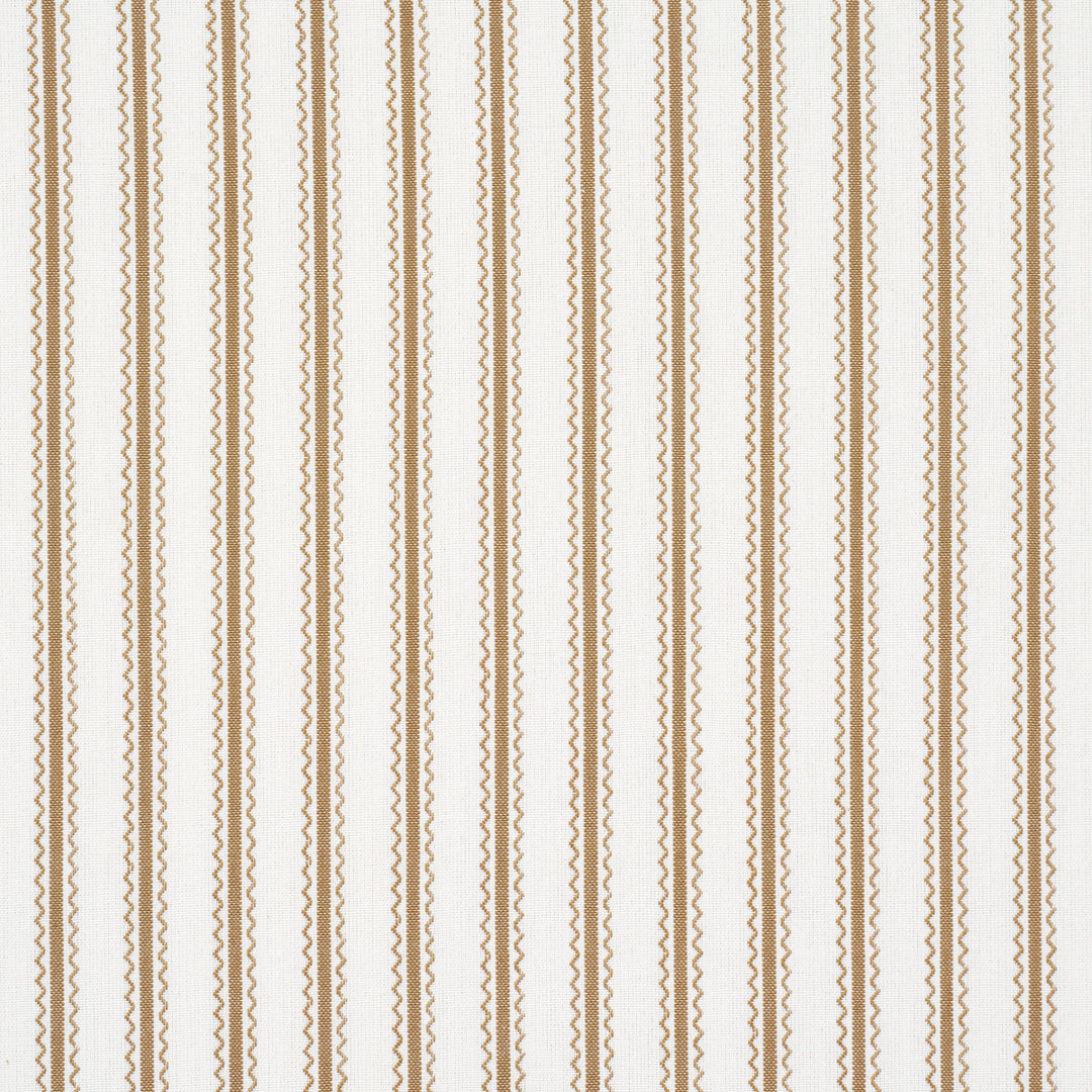 Birdie Ticking Stripe Neutral 83703 by Schumacher Designer Fabric
