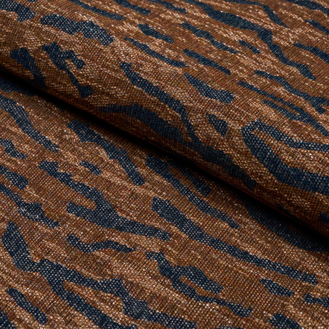 Altamira Navy/Brown 83970 by Schumacher Designer Fabric