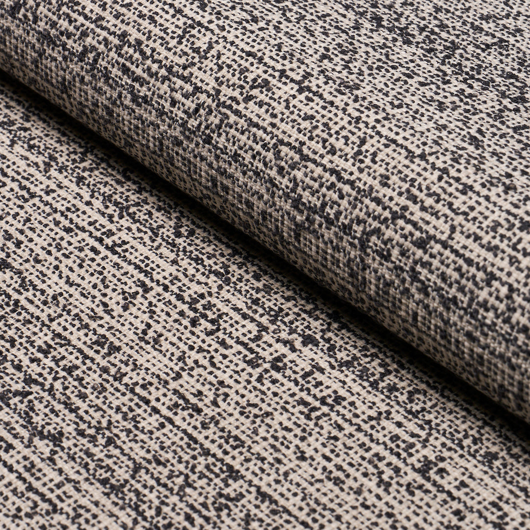 Sadie Indoor/Outdoor Black On Natural 84152 by Schumacher Designer Fabric