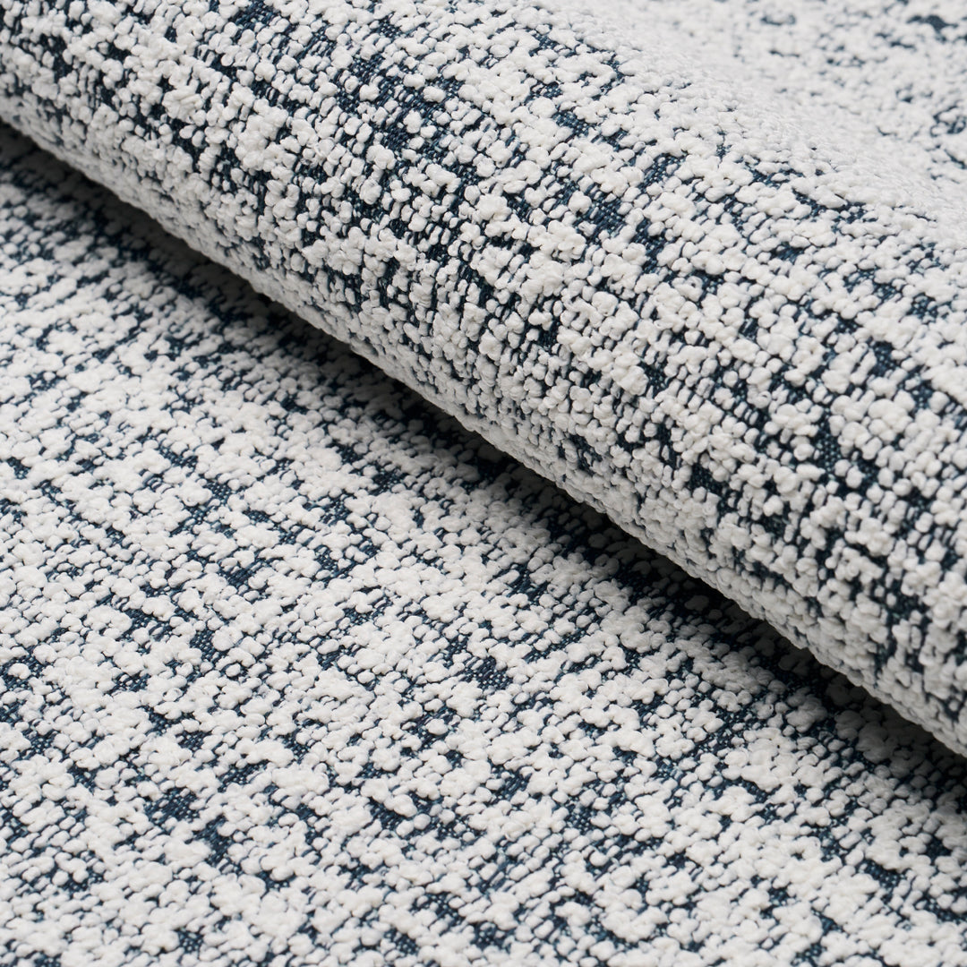 Zuzu Indoor/Outdoor White On Navy 84202 by Schumacher Designer Fabric