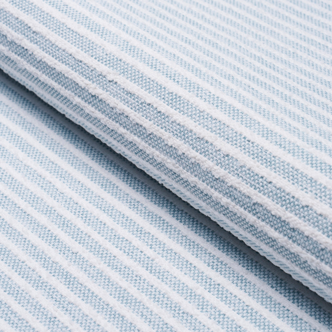 Bouclé Stripe Indoor/Outdoor Chambray 84260 by Schumacher Designer Fabric