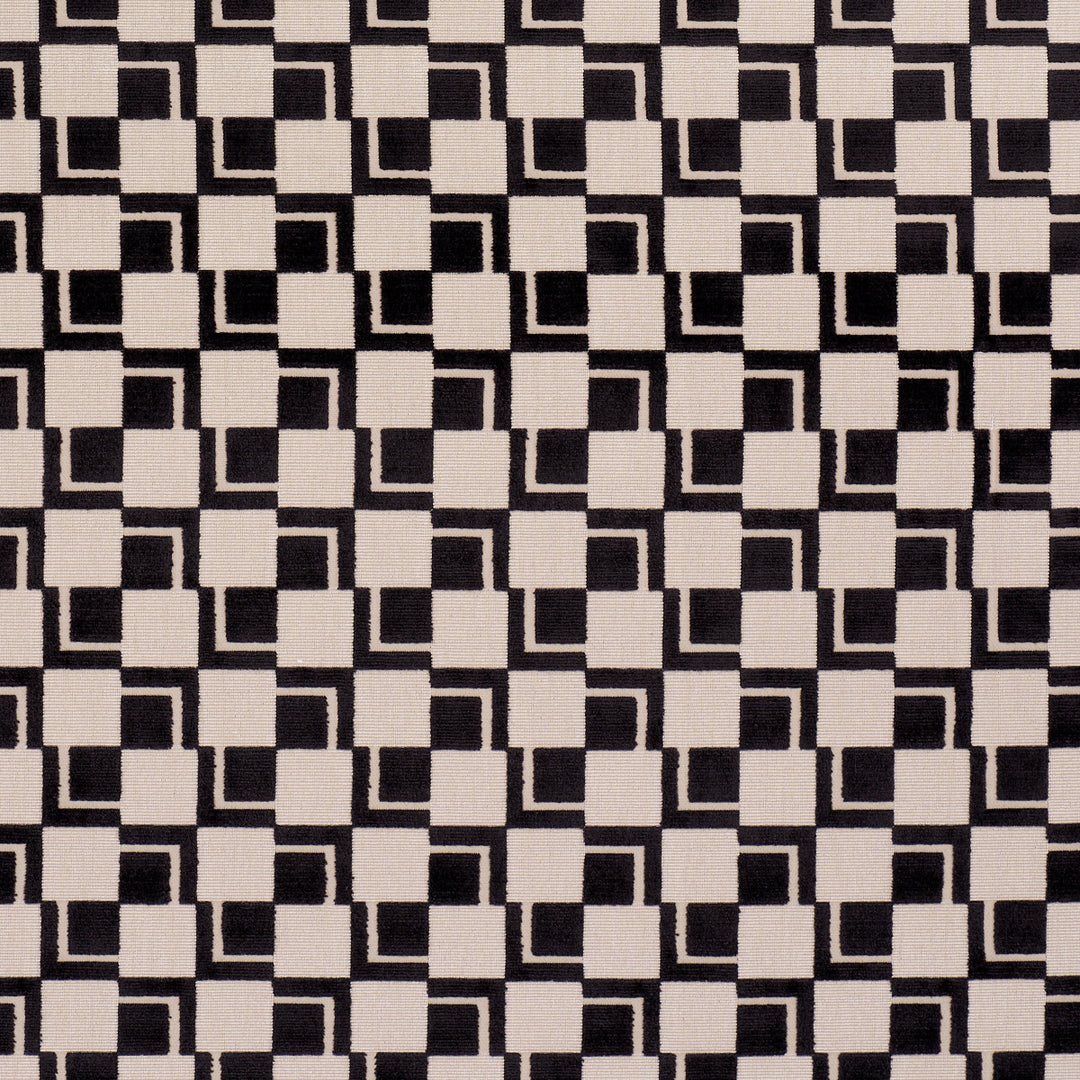 Edison Velvet Noir 84802 by Schumacher Designer Fabric