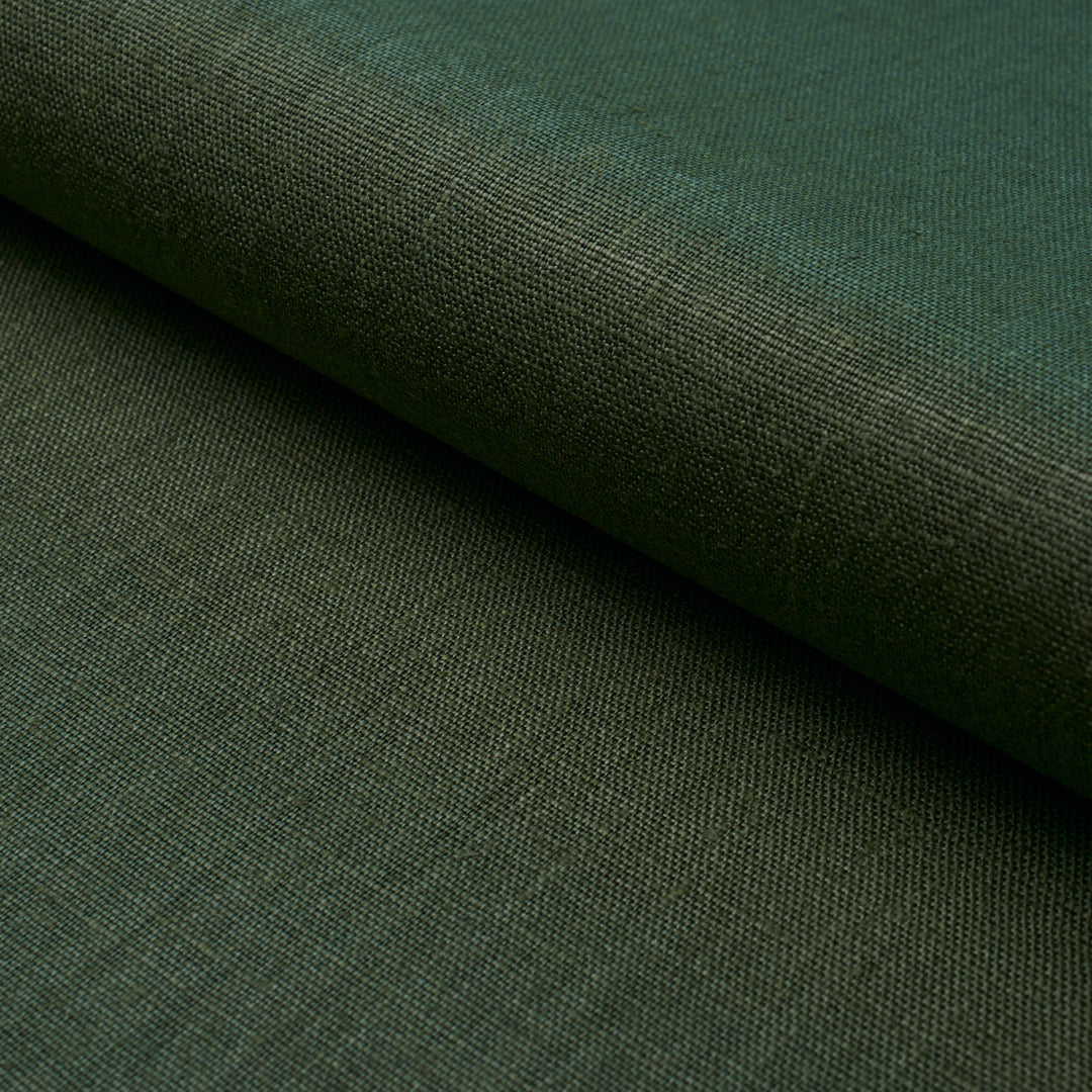 Leo Glazed Linen Boxwood 84966 by Schumacher Designer Fabric