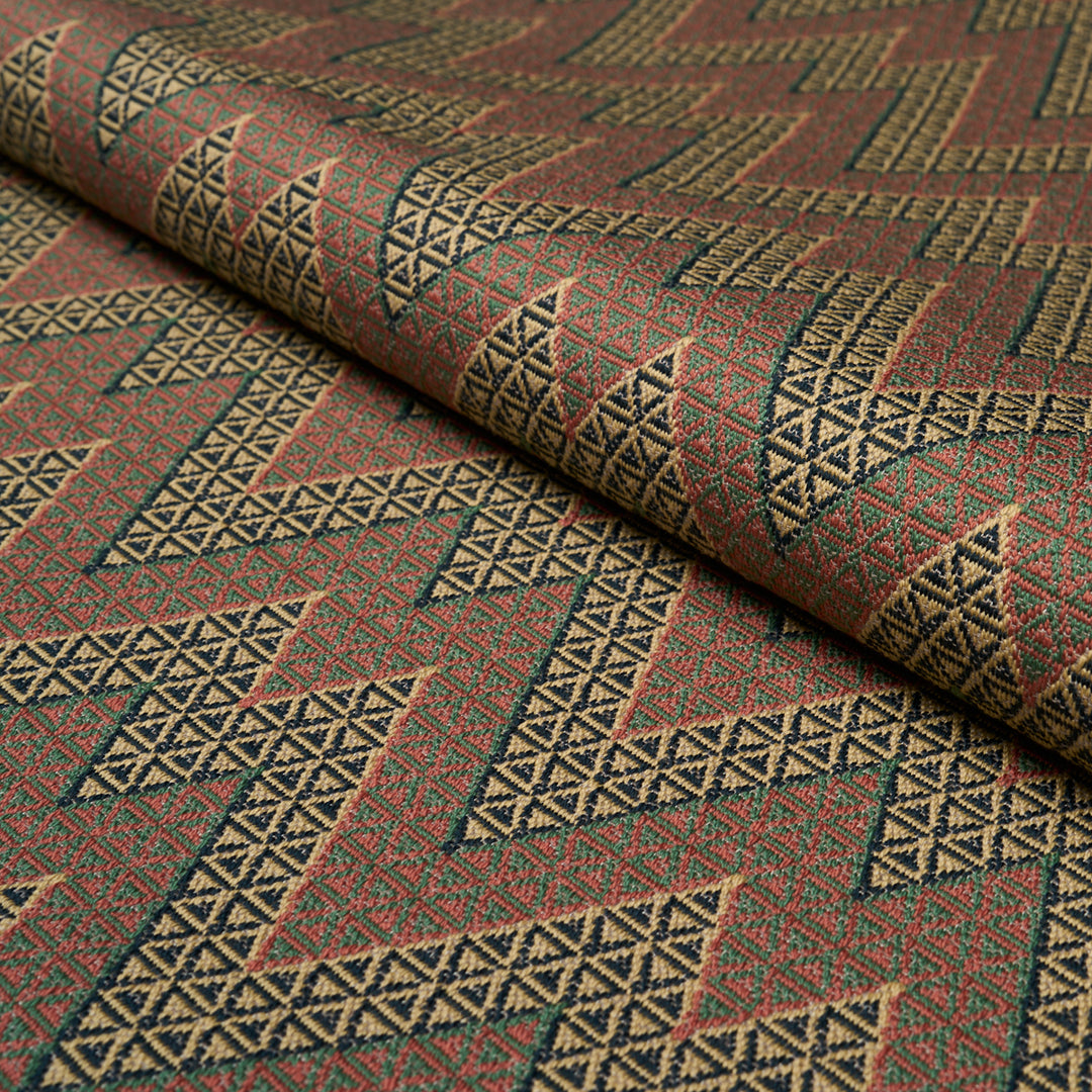 Alpine Peaks Chevron Terracotta Desert 84970 by Schumacher Designer Fabric