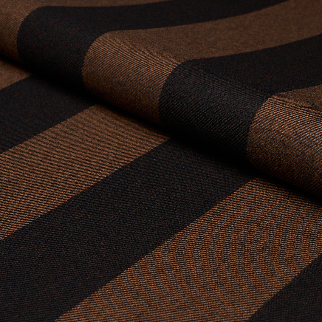 Hemlock Stripe Java 85041 by Schumacher Designer Fabric