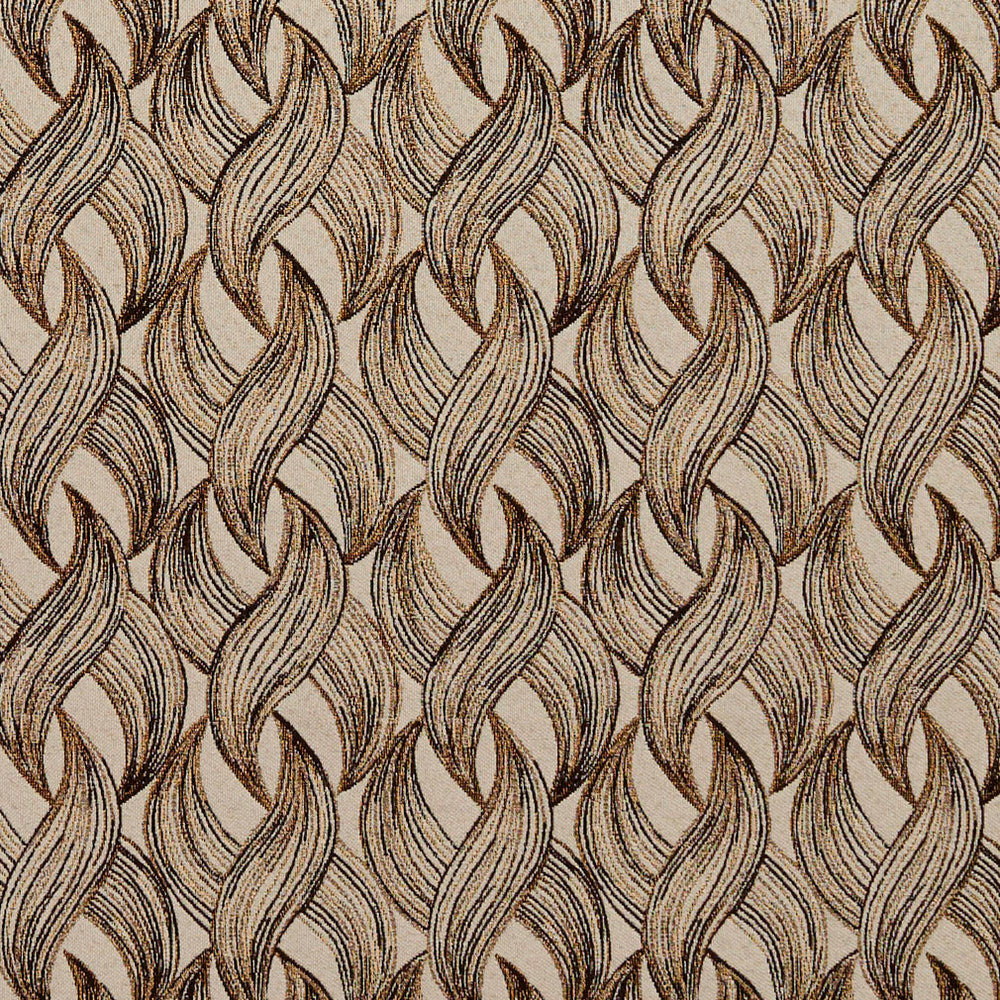 8521 Gold by Charlotte Designer Fabric Contemporary Wovens 100% Woven Polyester Asia Exceeds 100,000 Wyzenbeek Rubs (Heavy Duty) Horizontal: 3.75" x Vertical: 4" 54 Inches - Swanky Fabrics -