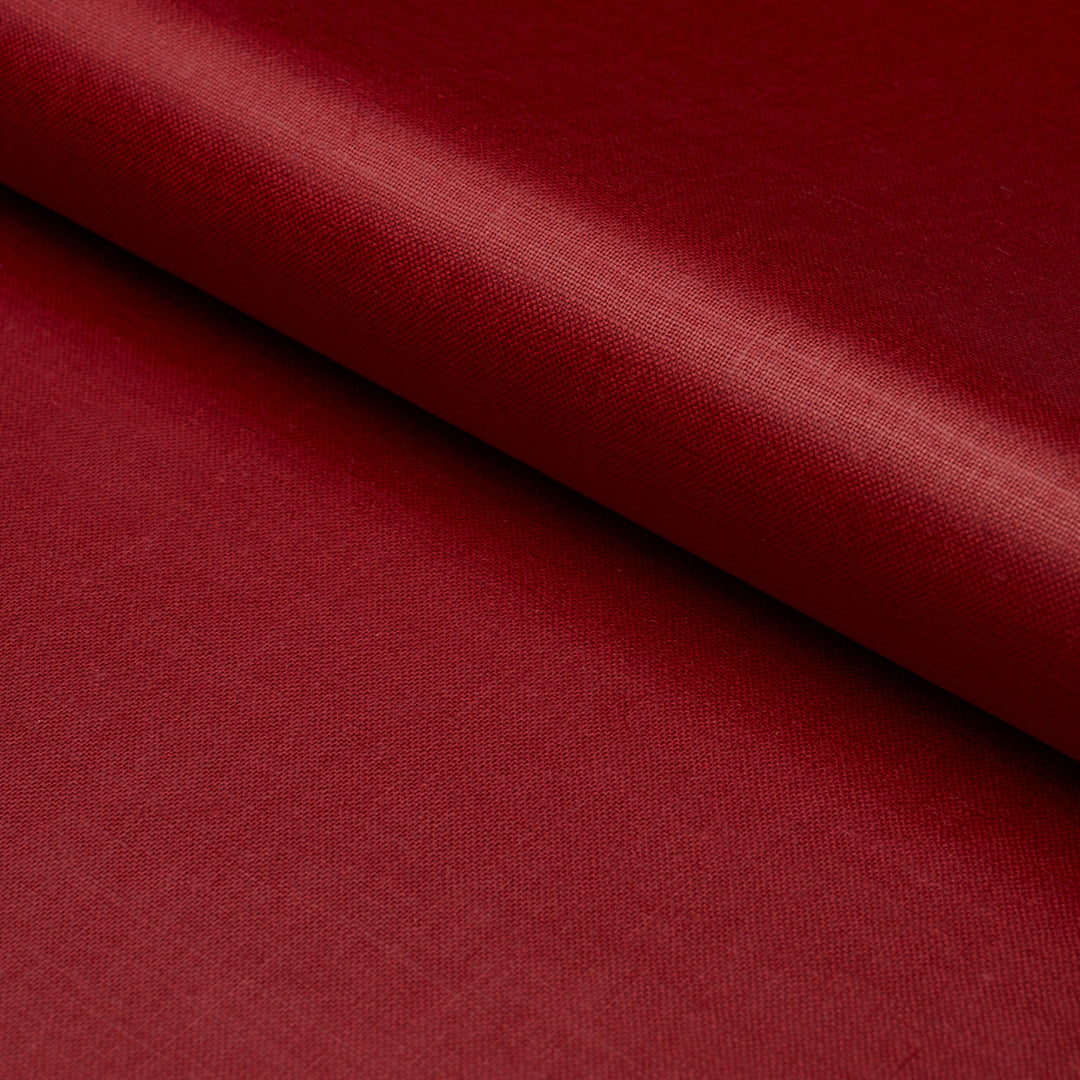 Patent Linen Red 85271 by Schumacher Designer Fabric