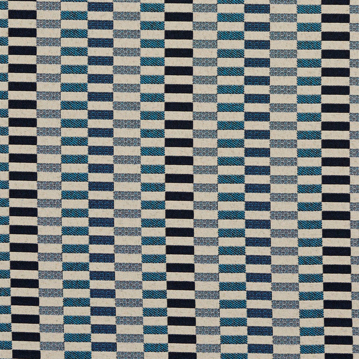8530 Sapphire/Shift by Charlotte Designer Fabric Contemporary Wovens 100% Woven Polyester Asia Exceeds 100,000 Wyzenbeek Rubs (Heavy Duty) Horizontal: 4.5" 54 Inches - Swanky Fabrics -