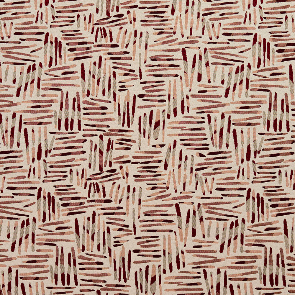 8534 Wine/Tally by Charlotte Designer Fabric Contemporary Wovens 100% Woven Polyester Asia Exceeds 100,000 Wyzenbeek Rubs (Heavy Duty) </p><p>Repeat: Horizontal: 20.5" x Vertical: 15.5" 54 Inches - Swanky Fabrics -