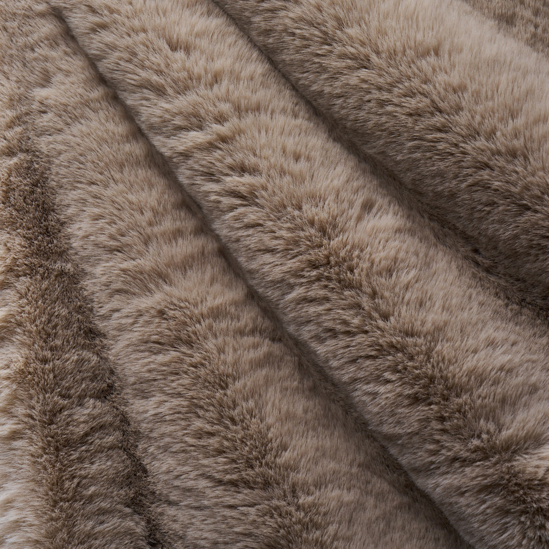Timberline Faux Fur Pewter 85360 by Schumacher Designer Fabric