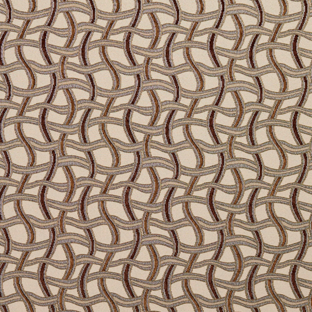 8541 Harvest/Maze by Charlotte Designer Fabric Contemporary Wovens 100% Woven Polyester Asia Exceeds 100,000 Wyzenbeek Rubs (Heavy Duty) Horizontal: 8.25" x Vertical: 7.5" 54 Inches - Swanky Fabrics -